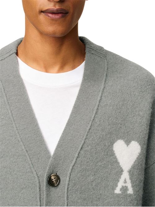 Cardigan Ami de Coeur con logo AMI PARIS | UKC365UKN0135058